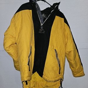 STARTER Men’s Yellow/Black Winter Jacket Coat Parka Size M